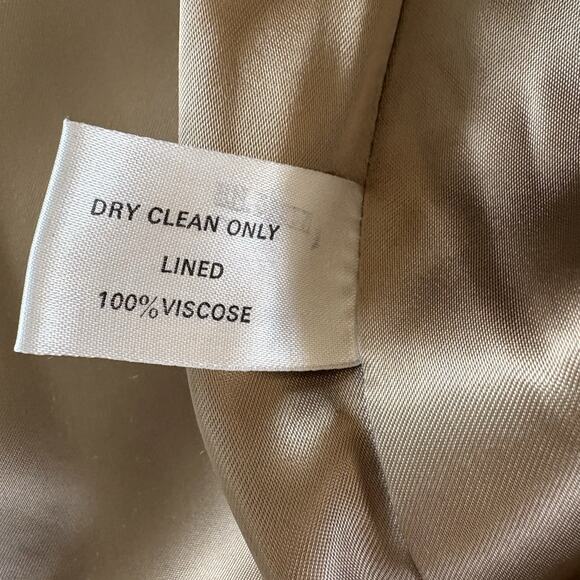 Vtg Jonathan Perth Cashmere Blend Tan Double Breasted Trench Overcoat Chest 46 - Picture 11 of 16